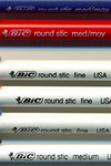 BIC round stic med/moy / round stic fine / round stic medium / SOFT Feel Med.