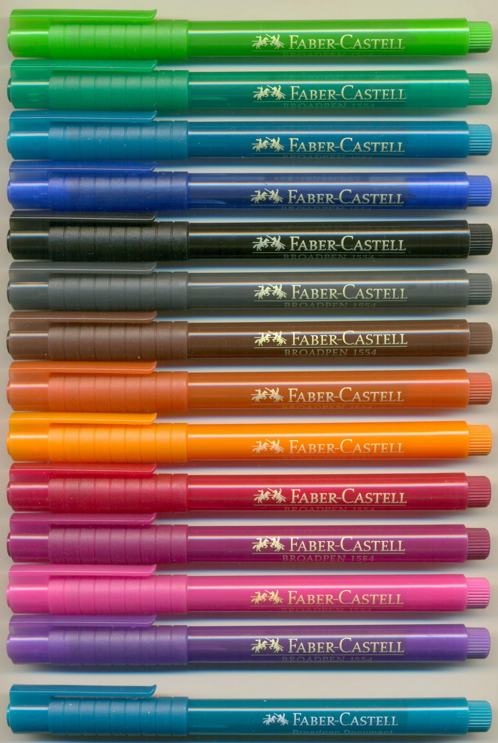 FABER-CASTELL Broadpen Pastel 0.8 Germany / FINEPEN 1511 DOCUMENT 0.4 Germany / ROLLER 0.7 China