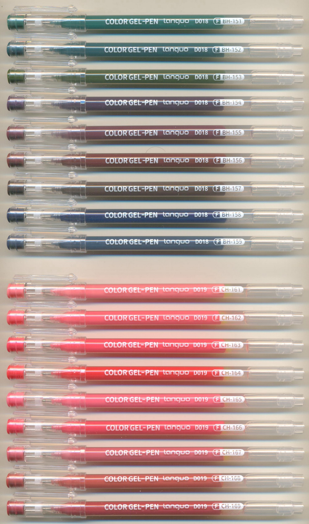 LANGUO 0.6 (F) needle COLOR GEL-PEN || D018 BH - D019 CH