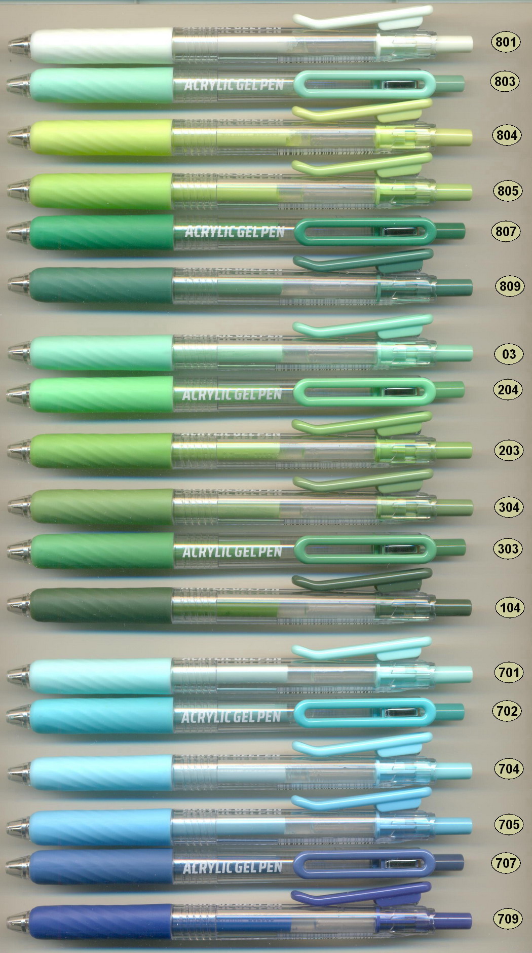 LANGUO 0.7 pastel ACRYLIC (BG)|| D200-4 / D200-5 / D200-6