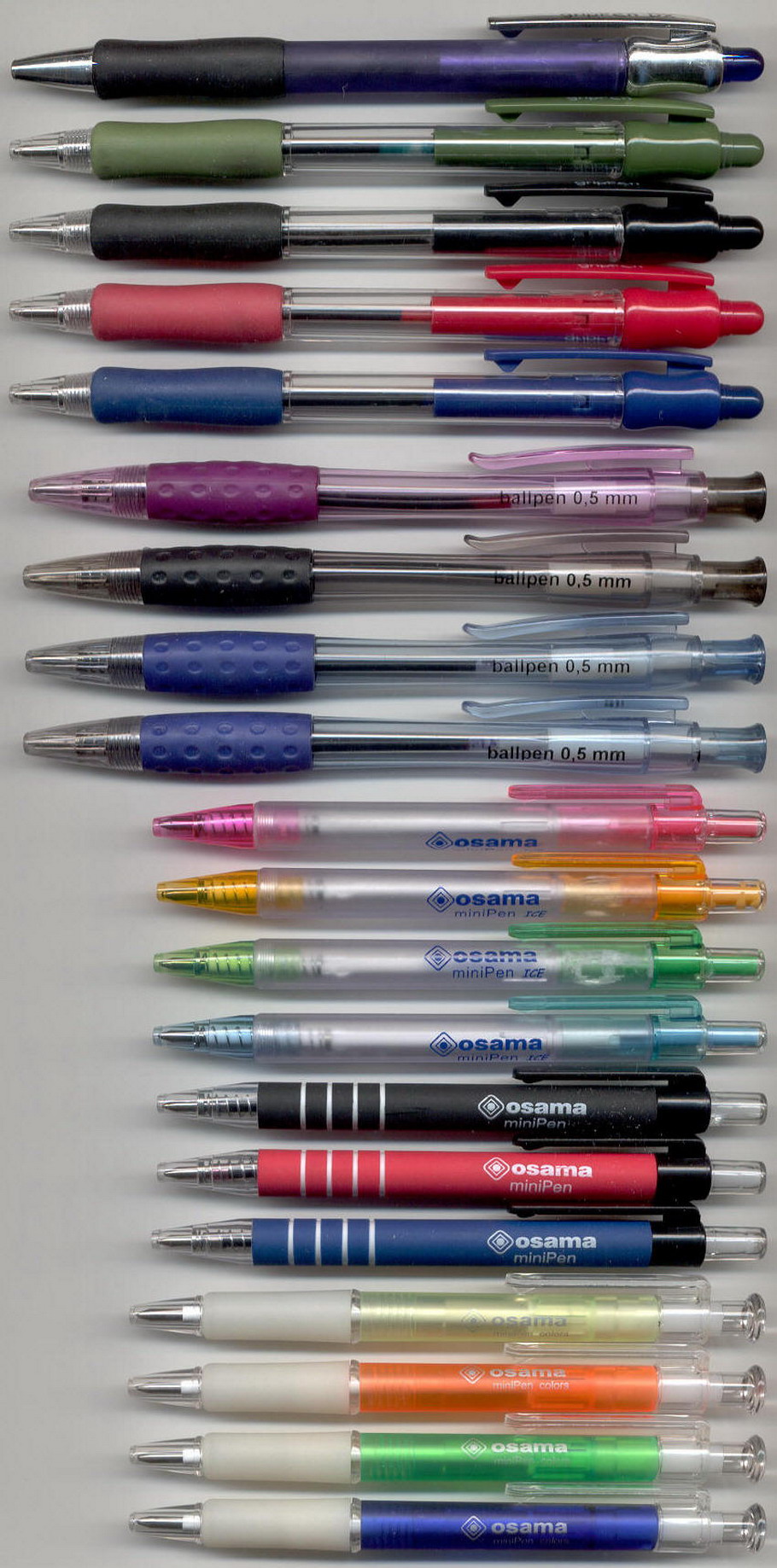 OSAMA gripPen DX - gripPen - ballpen 0,5mm - mini Pen ICE - mini Pen - mini Pen color