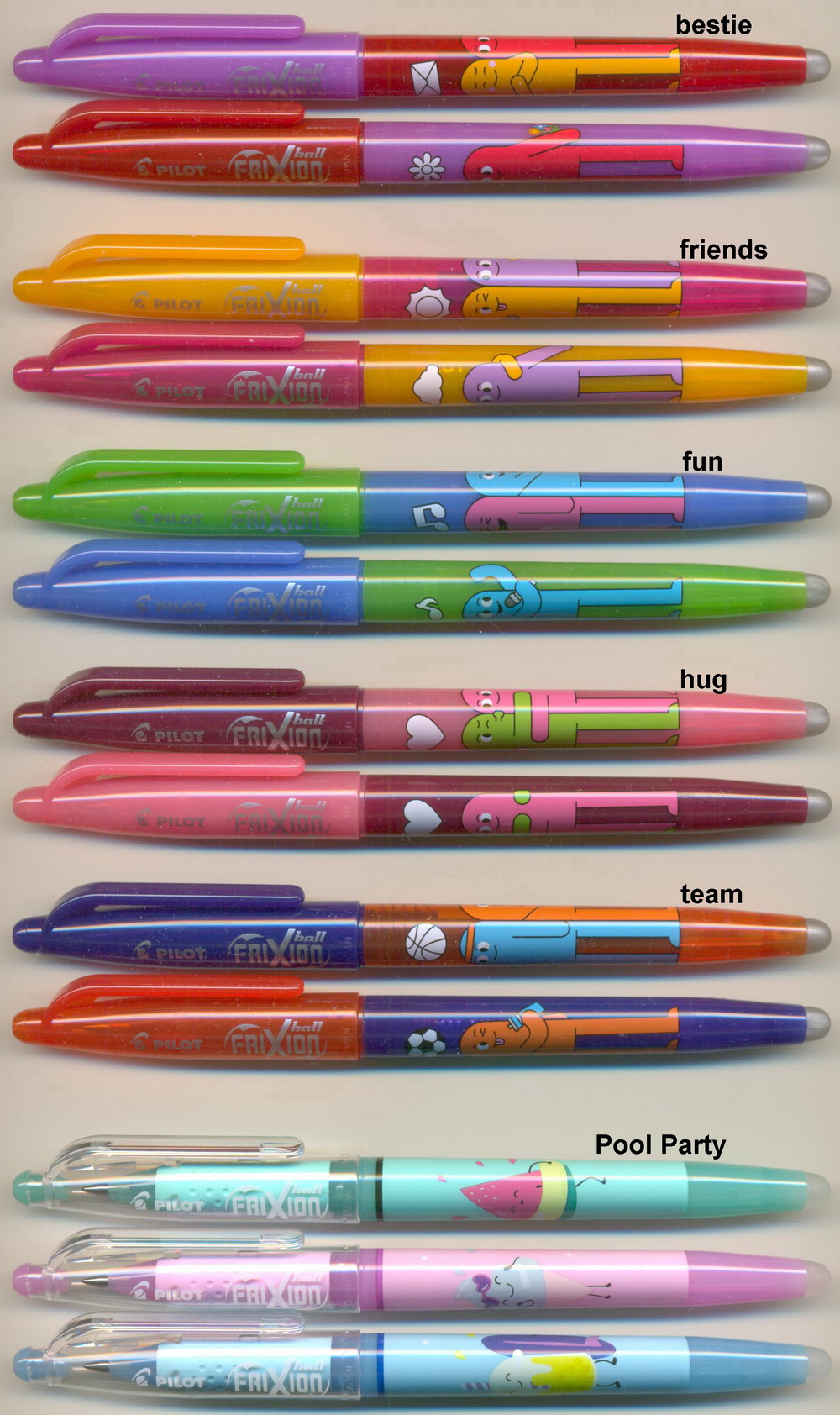 PILOT FRIXION BALL 0,7|| best friends / Pool Party