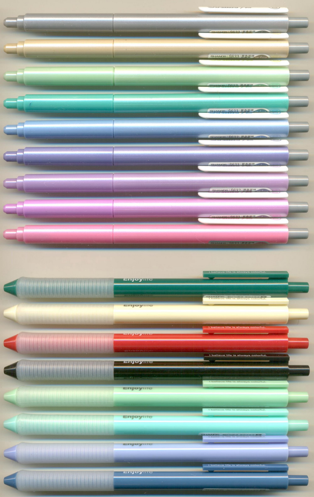 SHANDS OUTLINE Pen S633 1.0 Silver / Enjoylife S643 0.5